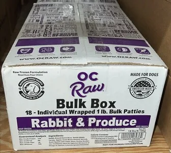 18lb OC Raw BULK Rabbit & Produce Box - Health/First Aid